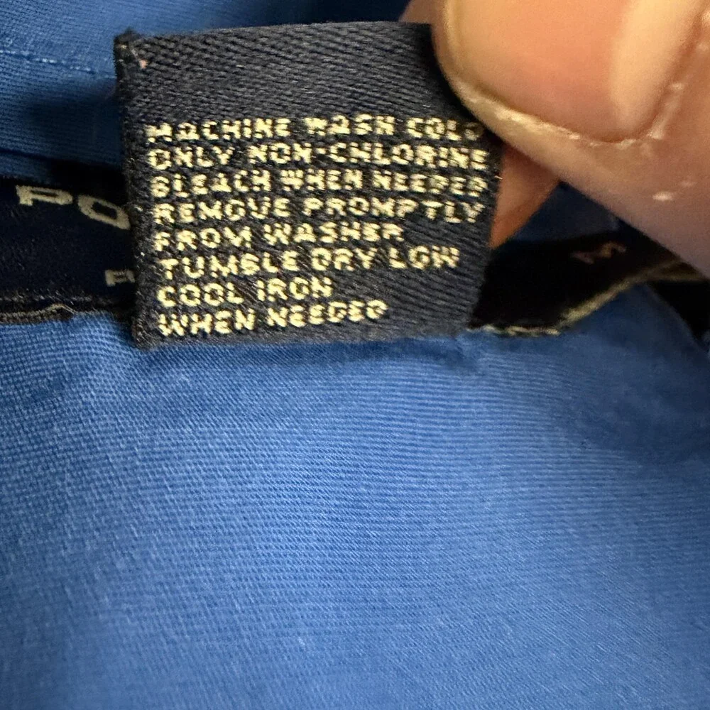 Polo Sport Ralph Lauren Shorts Men Medium Blue Swim Trunks Drawstring Lined 36x6